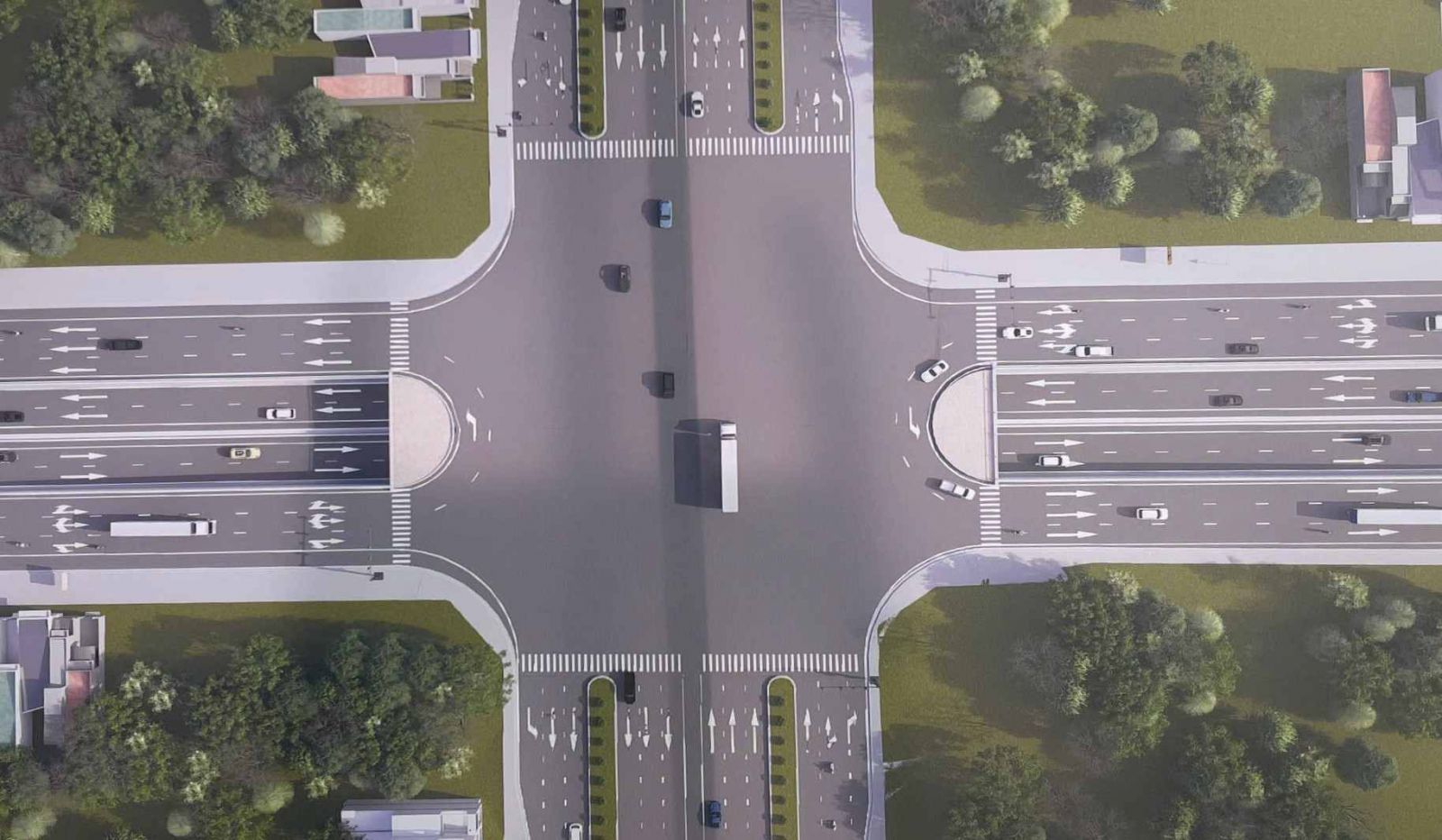 Tại nút giao đường Vành đai 4 TPHCM với đường Mỹ Phước Tân Vạn sẽ được xây dựng hầm chui. Ảnh: Đình Trọng