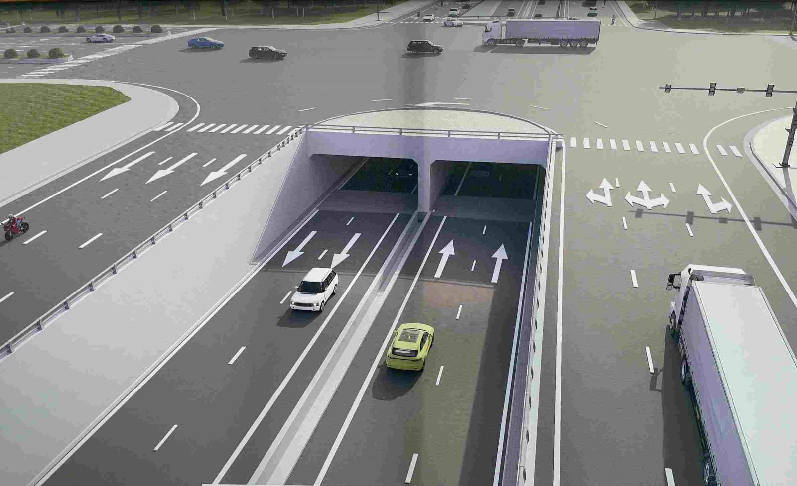 Tại nút giao đường Vành đai 4 TPHCM với đường Mỹ Phước Tân Vạn sẽ được xây dựng hầm chui. Ảnh: Đình Trọng